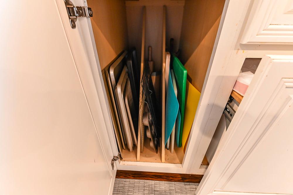 Traditional White Kitchen with Desk Area