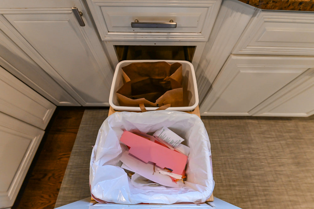 Traditional White Kitchen with Desk Area