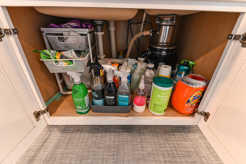 Traditional White Kitchen with Desk Area