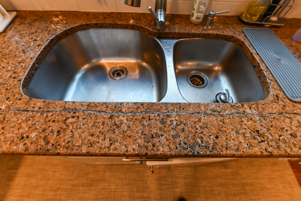 Traditional White Kitchen with Desk Area