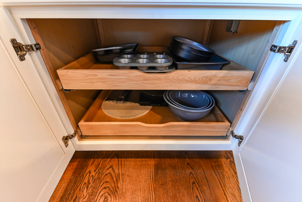 Traditional White Kitchen with Desk Area