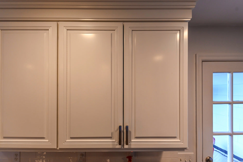 Traditional White Kitchen with Desk Area
