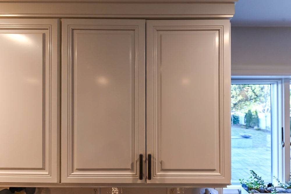 Traditional White Kitchen with Desk Area