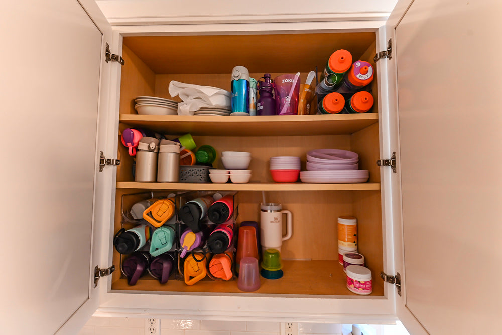 Traditional White Kitchen with Desk Area