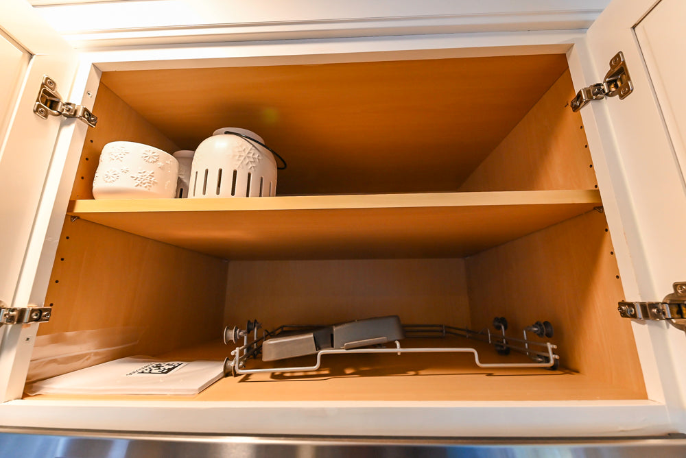 Traditional White Kitchen with Desk Area