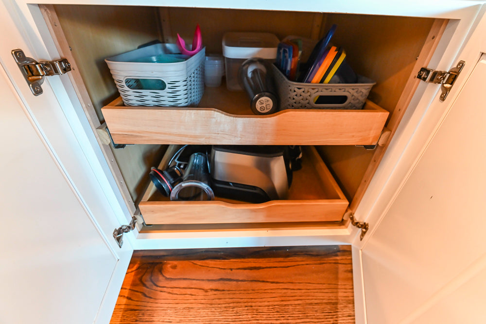 Traditional White Kitchen with Desk Area