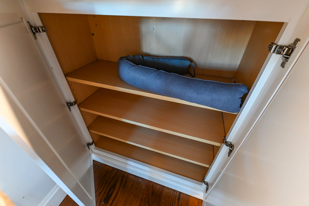 Traditional White Kitchen with Desk Area