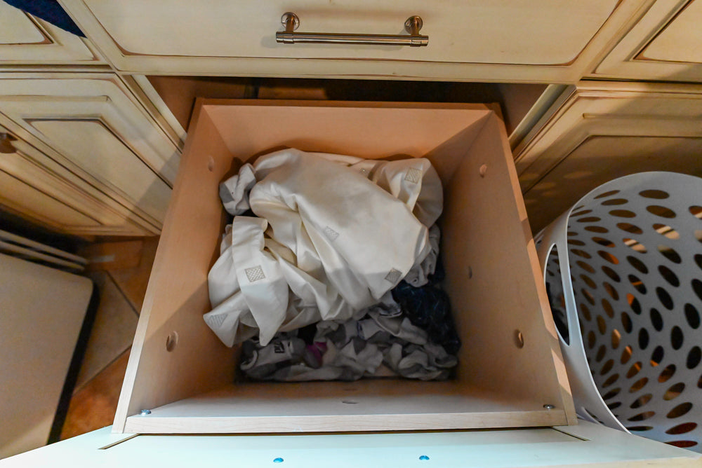 Millbrook Custom Traditional Cream Laundry Room with Washer & Dryer