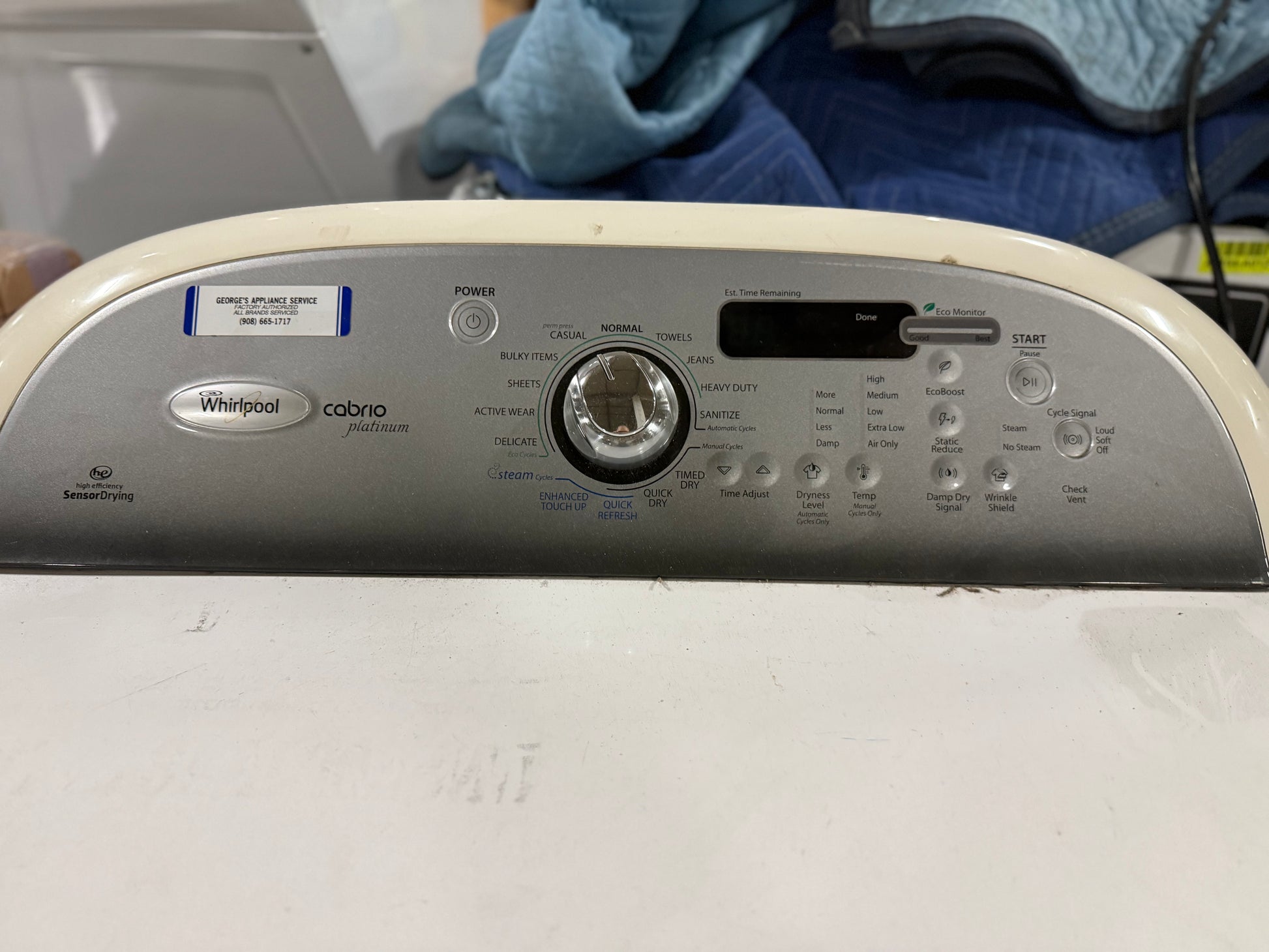 Whirlpool Cabrio WGD8800YW 29" White Gas Dryer