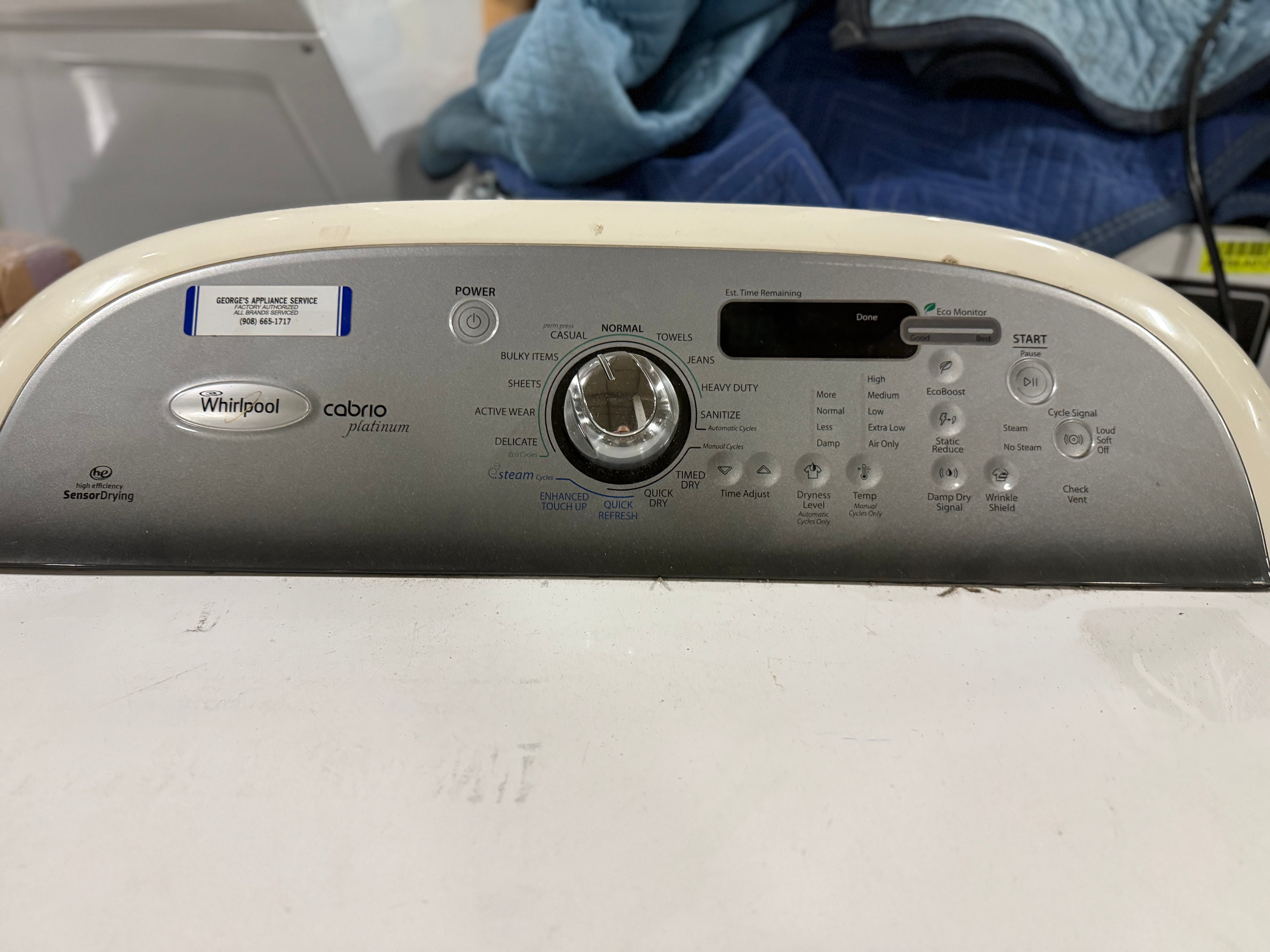 Whirlpool Cabrio WGD8800YW 29" White Gas Dryer
