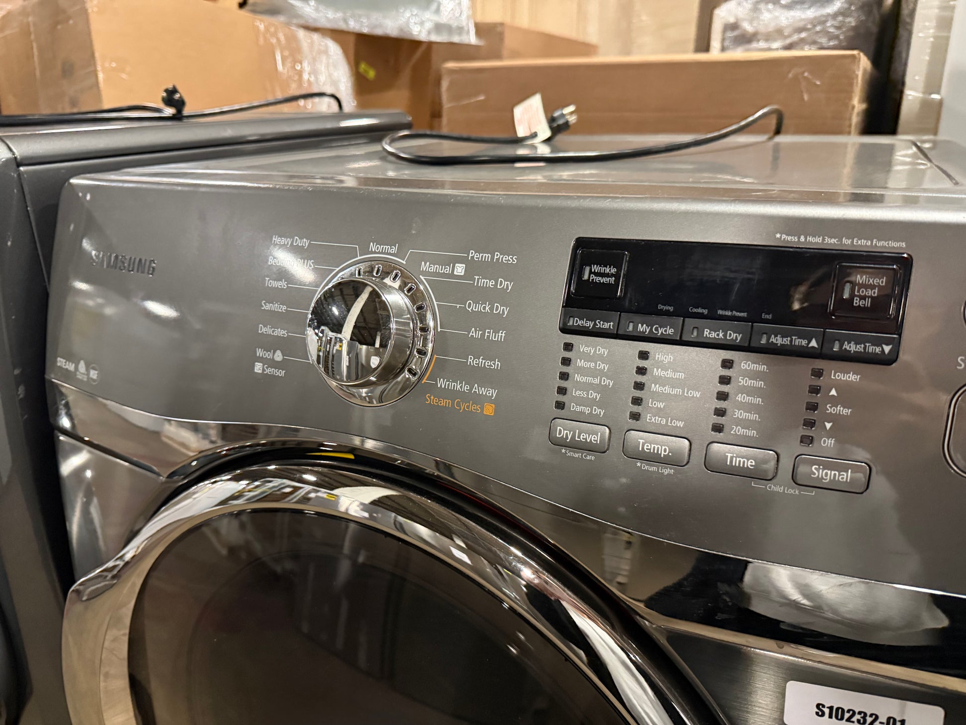 Samsung DV405GTPASU 27" Platinum Gas Dryer with Pedestal