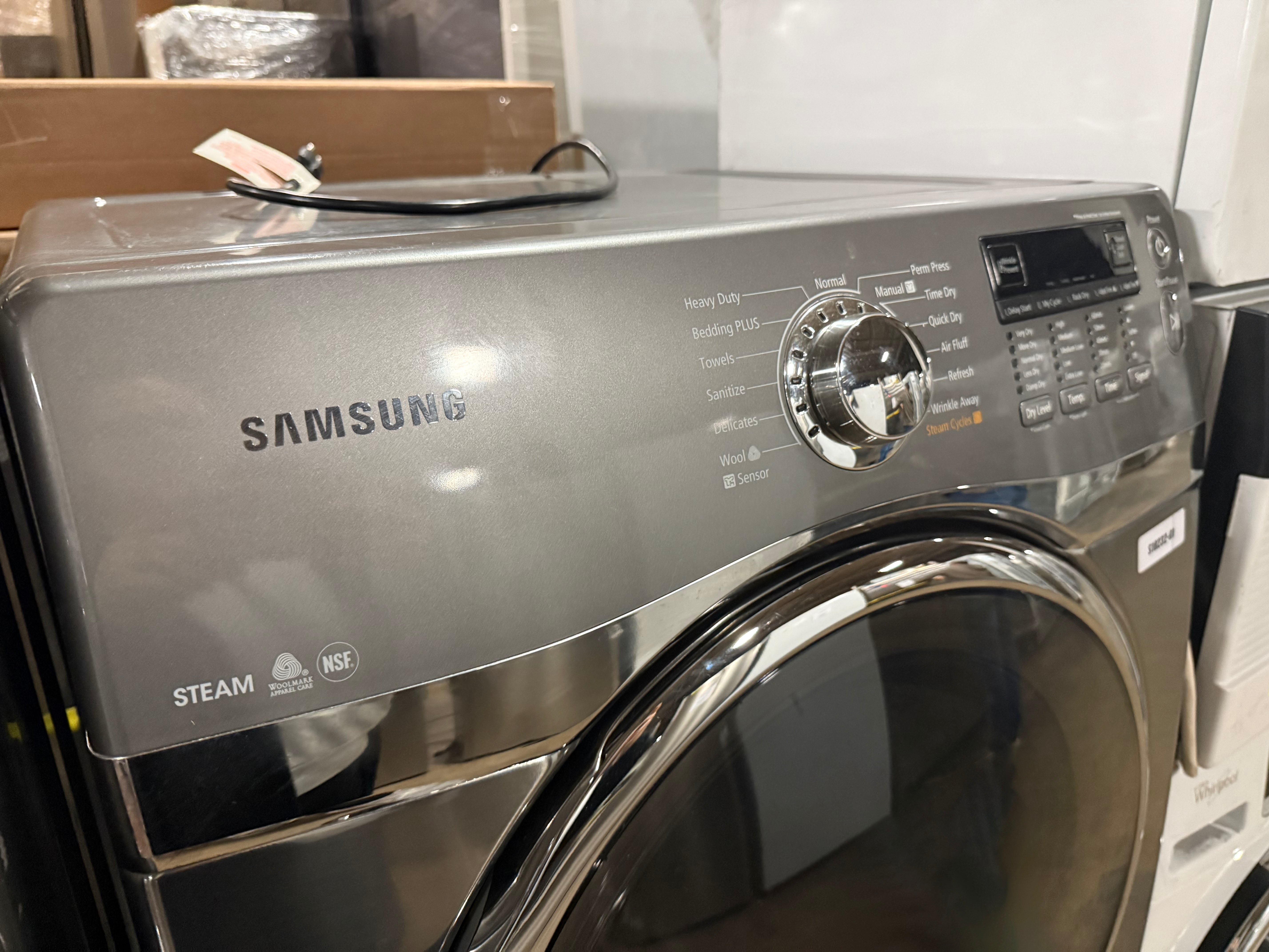 Samsung DV405GTPASU 27" Platinum Gas Dryer with Pedestal
