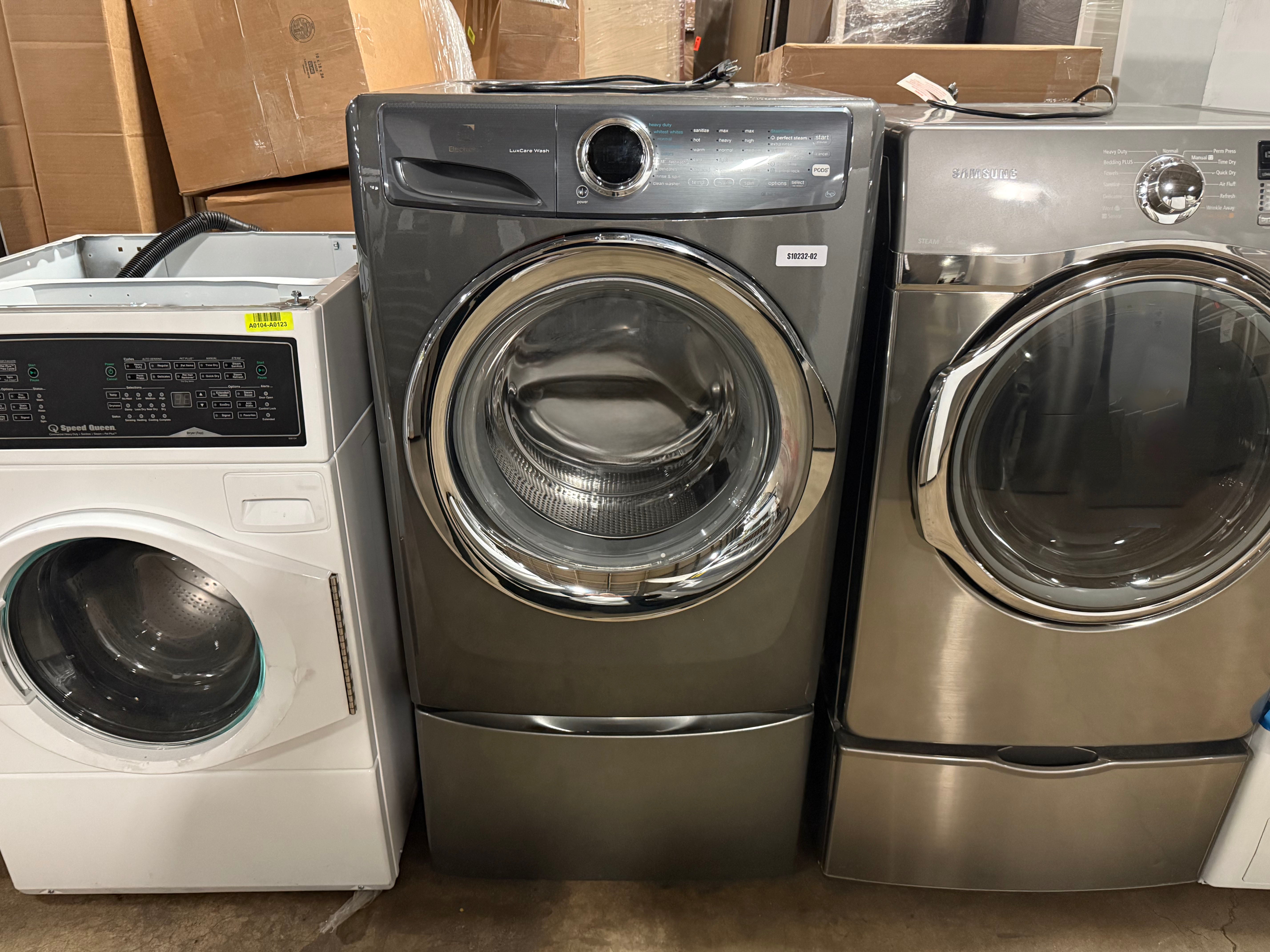 Electrolux EFLS527UTT 27" Titanium Front Load Washer with Pedestal