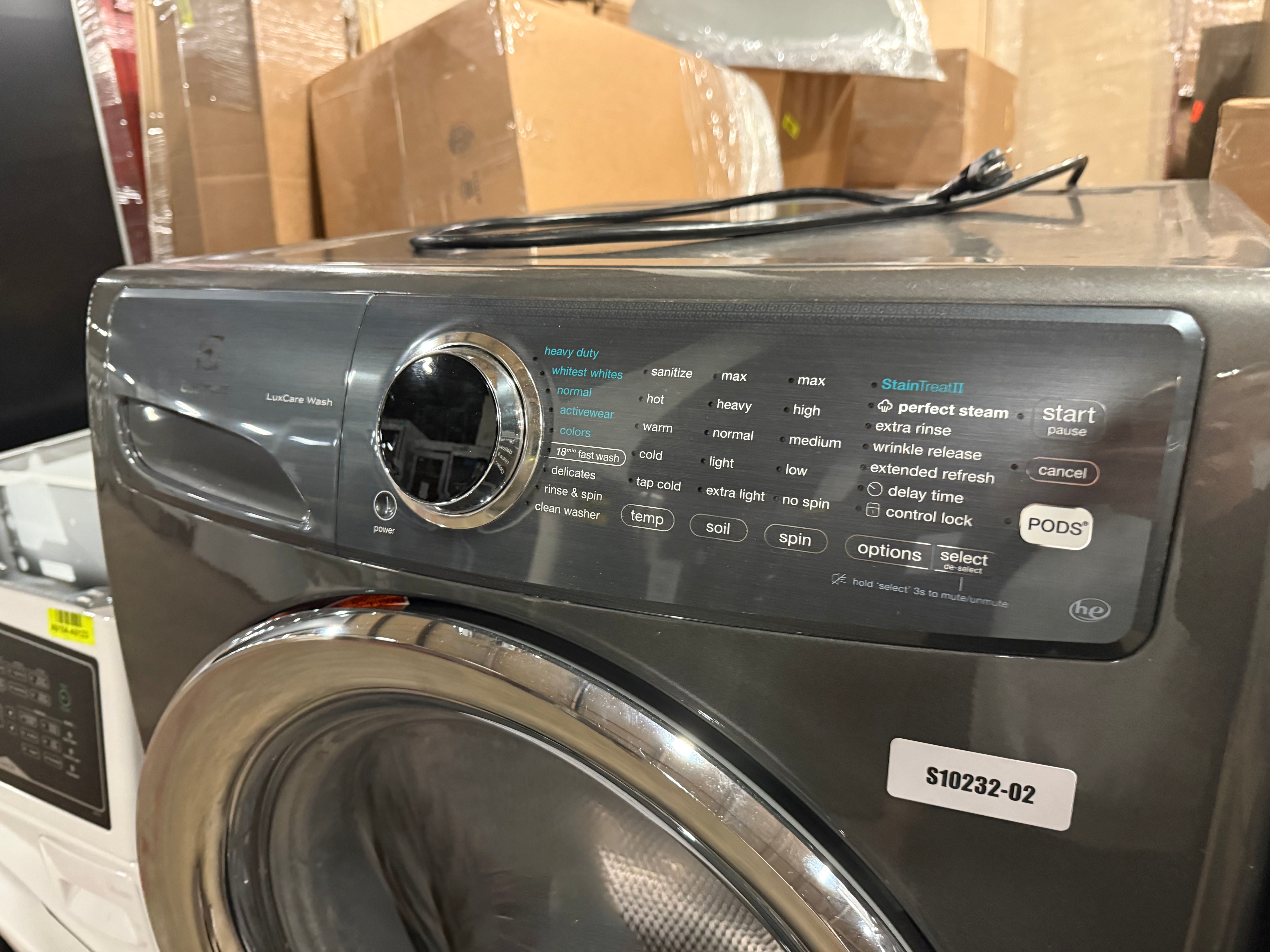 Electrolux EFLS527UTT 27" Titanium Front Load Washer with Pedestal