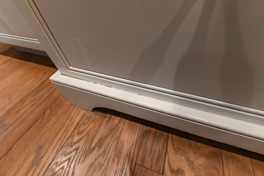 Traditional White Kitchen with Marble Top Island and Appliances