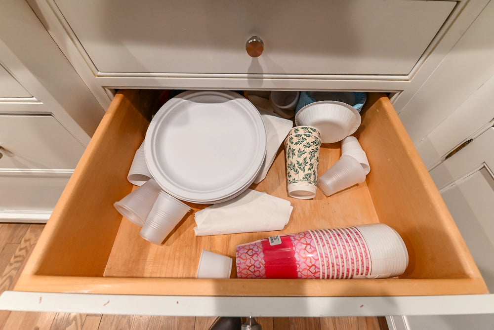 Traditional White Kitchen with Marble Top Island and Appliances
