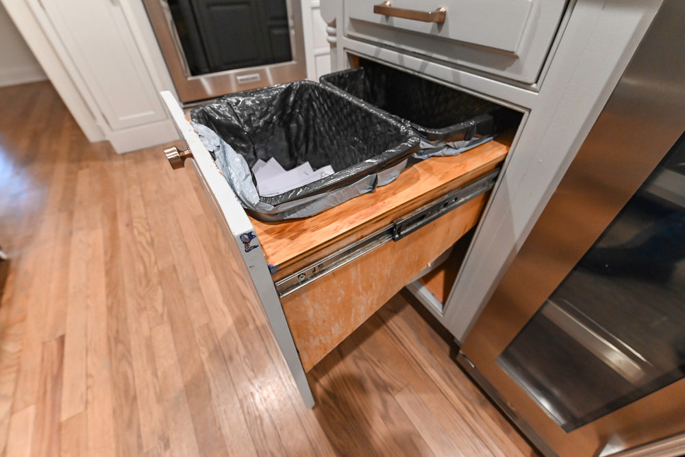Traditional White Kitchen with Marble Top Island and Appliances