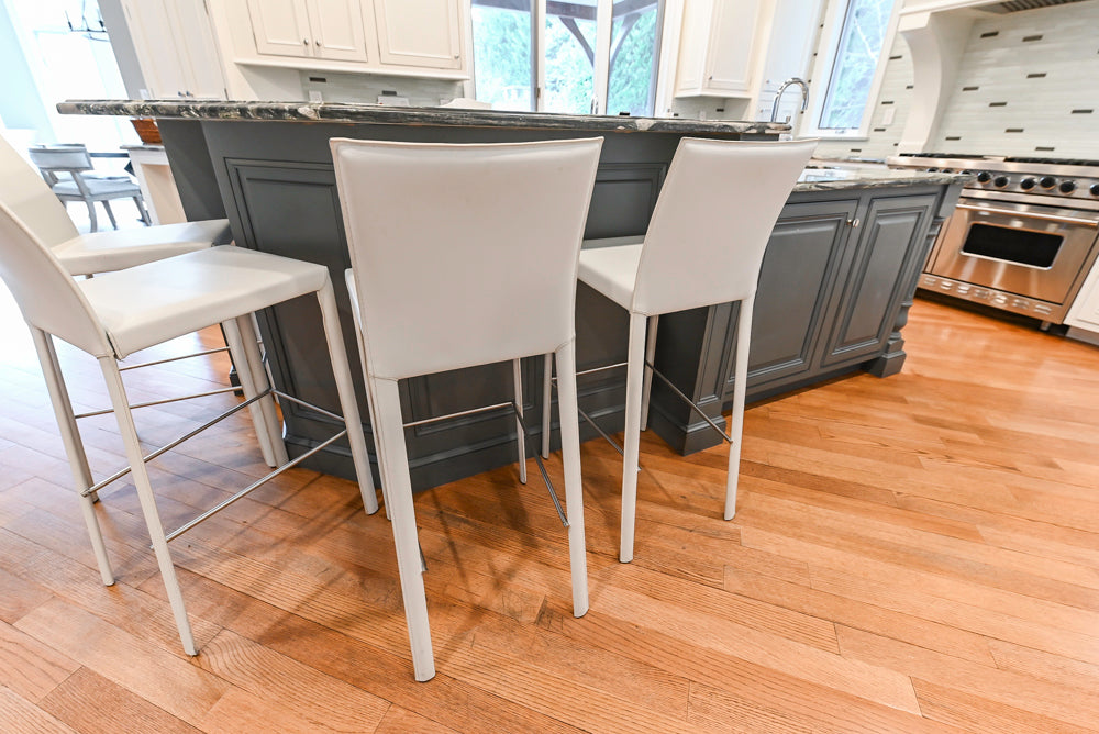 Kountry Kraft Traditional White Kitchen with Island, Granite Countertops & Appliances