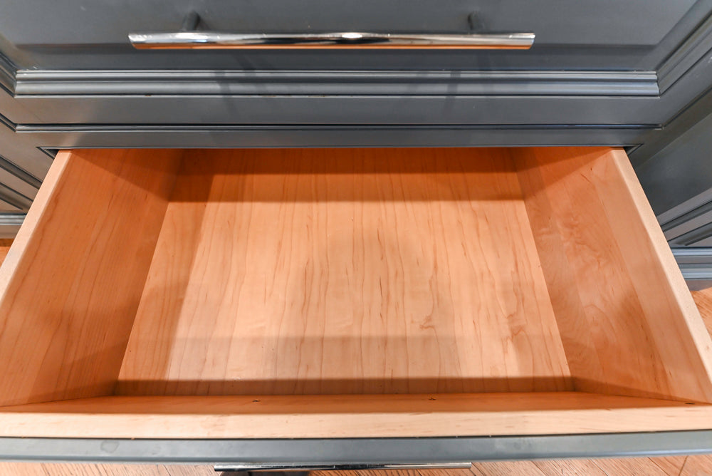 Kountry Kraft Traditional White Kitchen with Island, Granite Countertops & Appliances