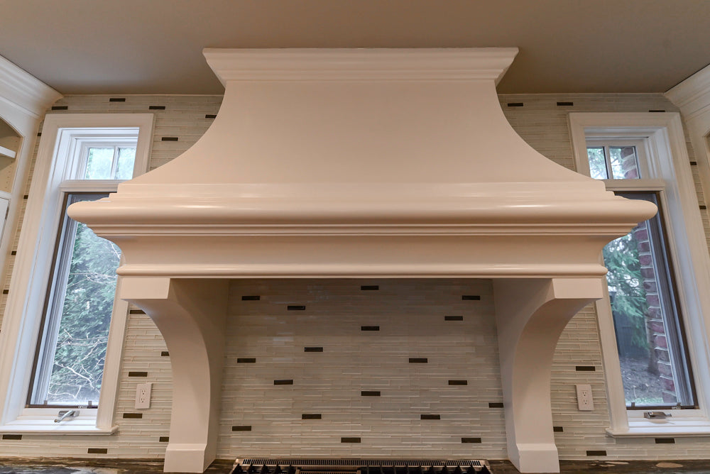 Kountry Kraft Traditional White Kitchen with Island, Granite Countertops & Appliances