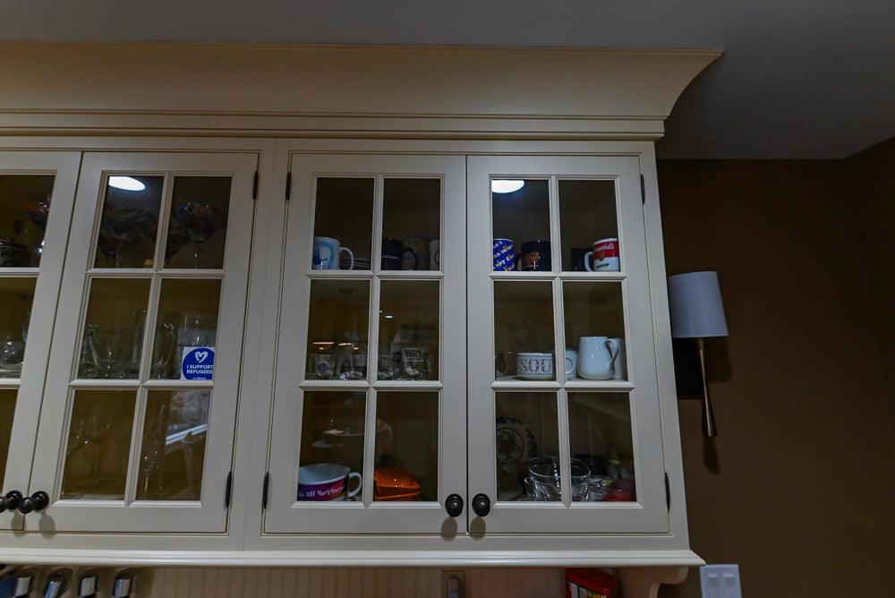 Signature Custom Cabinetry Traditional Cream Kitchen with Dry Bar and Desk Area