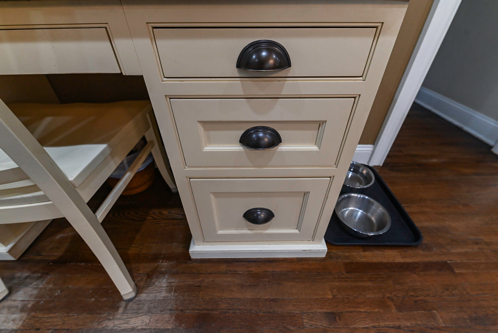 Signature Custom Cabinetry Traditional Cream Kitchen with Dry Bar and Desk Area