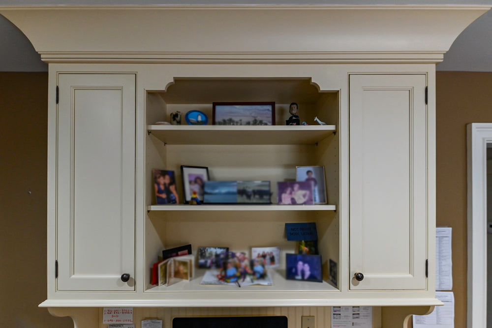 Signature Custom Cabinetry Traditional Cream Kitchen with Dry Bar and Desk Area