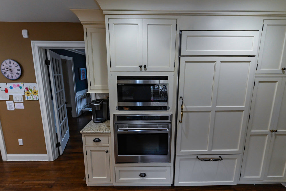 Signature Custom Cabinetry Traditional Cream Kitchen with Dry Bar and Desk Area
