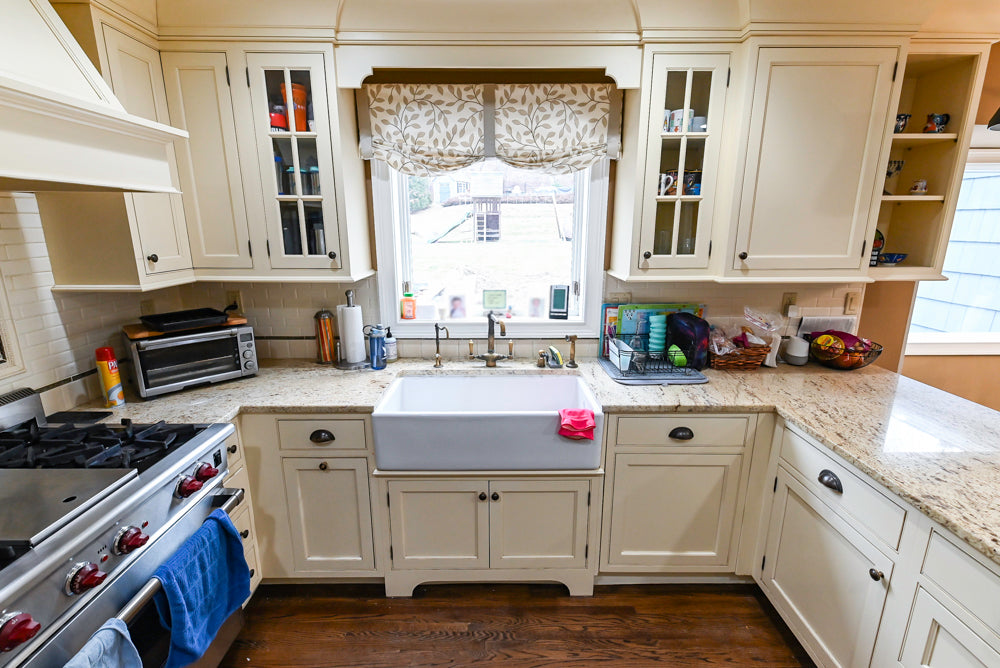 Signature Custom Cabinetry Traditional Cream Kitchen with Dry Bar and Desk Area