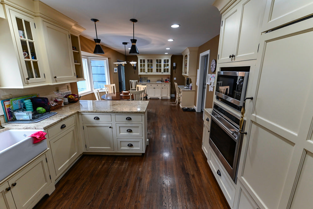 Signature Custom Cabinetry Traditional Cream Kitchen with Dry Bar and Desk Area