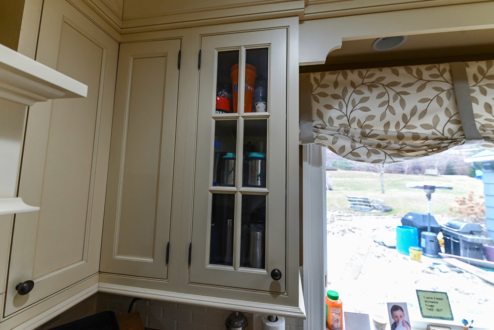 Signature Custom Cabinetry Traditional Cream Kitchen with Dry Bar and Desk Area