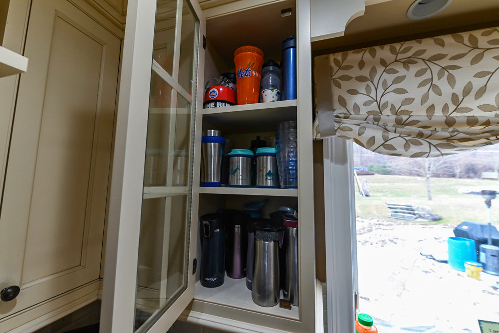 Signature Custom Cabinetry Traditional Cream Kitchen with Dry Bar and Desk Area