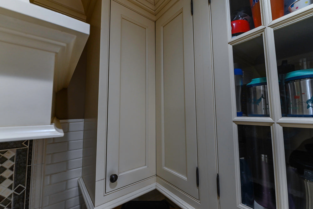 Signature Custom Cabinetry Traditional Cream Kitchen with Dry Bar and Desk Area