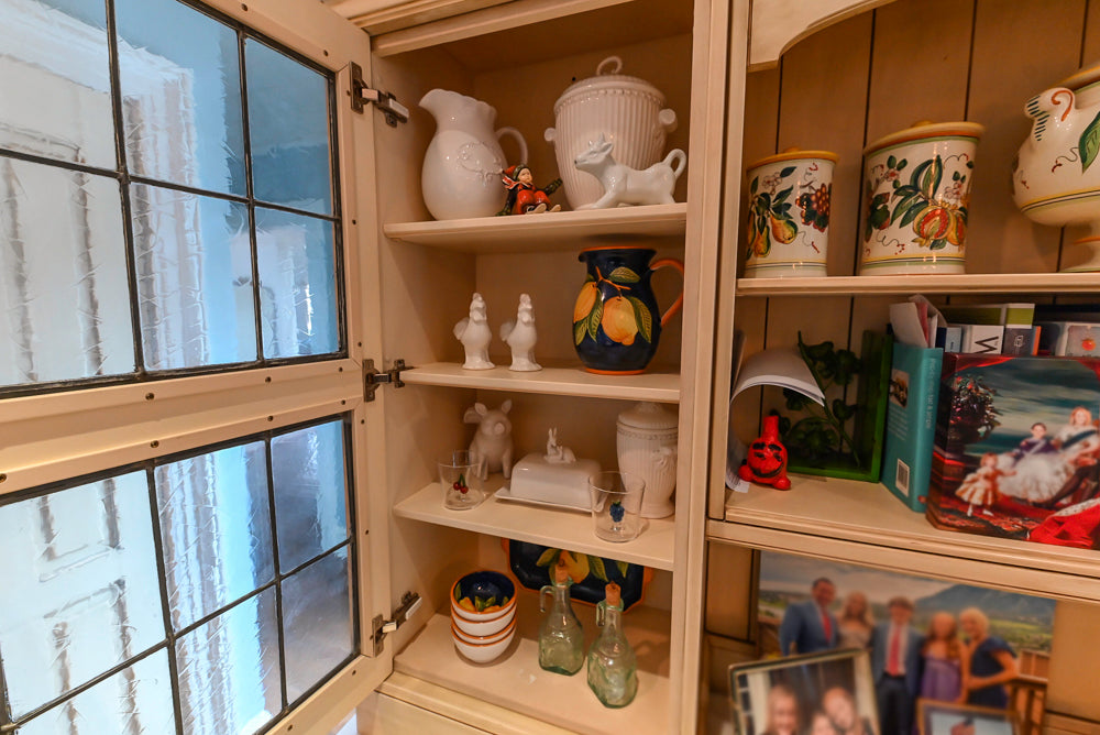 Traditional Cream Kitchen with Island, Wet Bar, Marble Countertops & Appliances