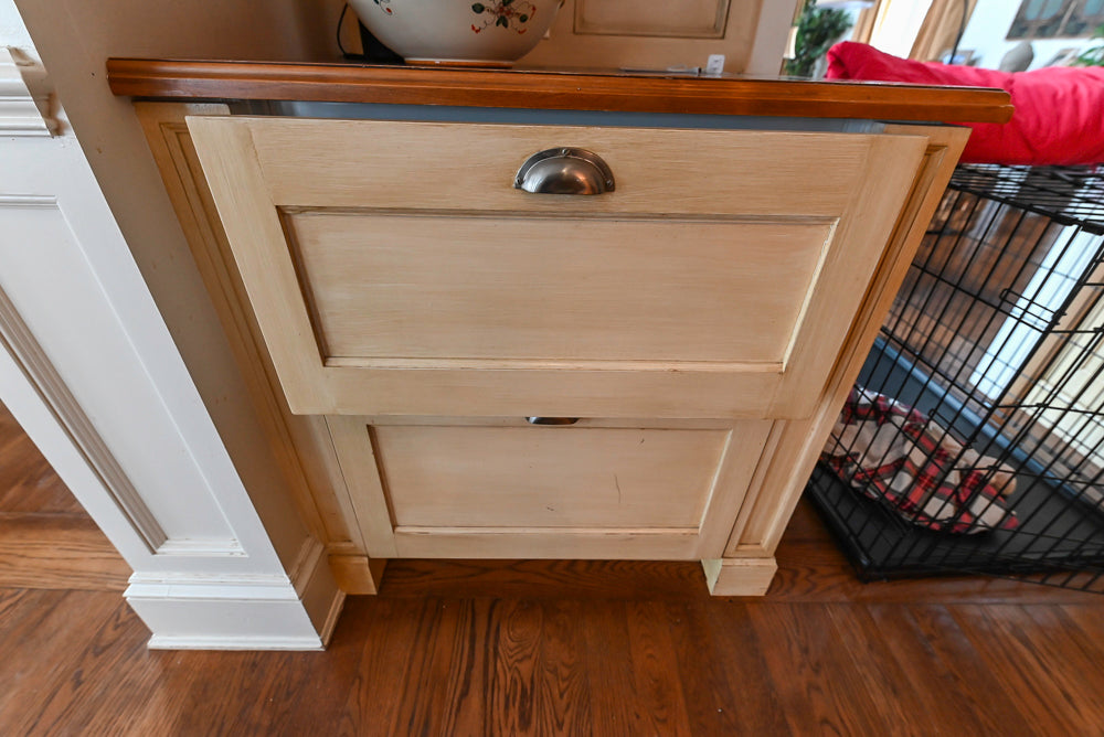 Traditional Cream Kitchen with Island, Wet Bar, Marble Countertops & Appliances