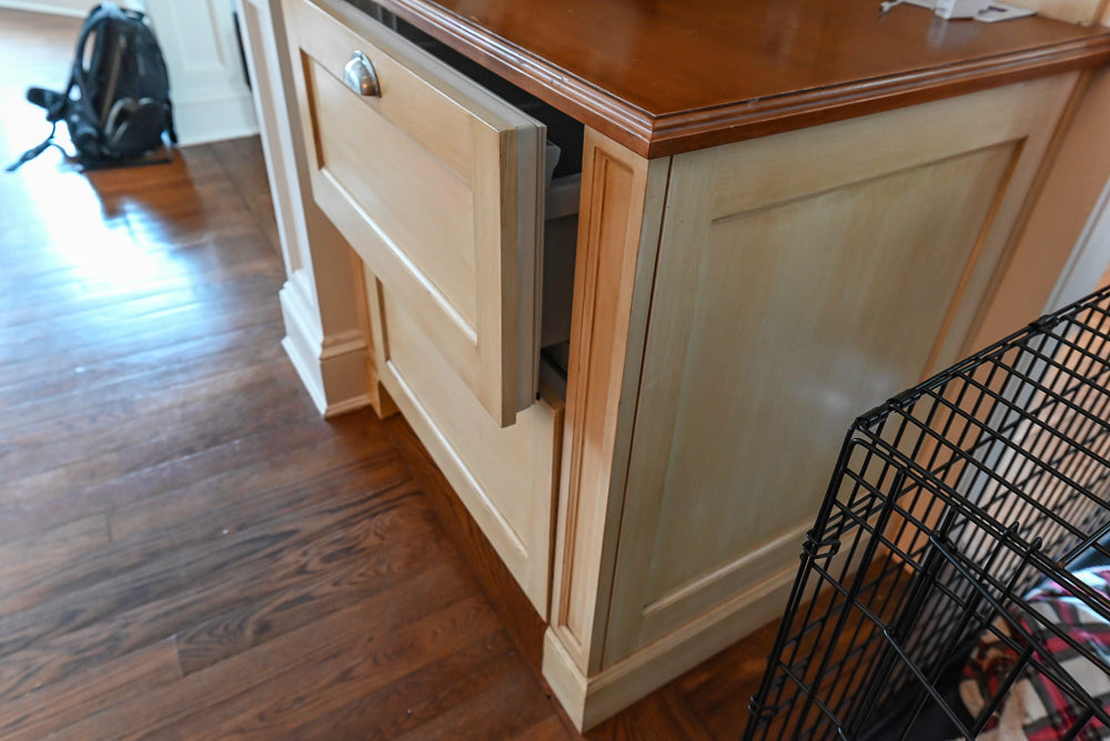 Traditional Cream Kitchen with Island, Wet Bar, Marble Countertops & Appliances