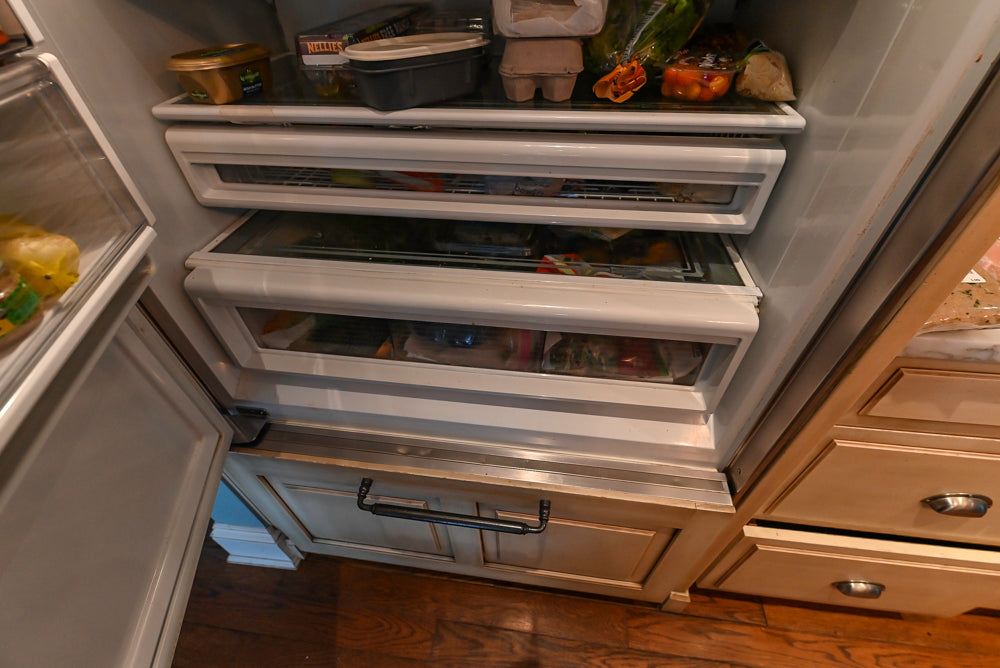 Traditional Cream Kitchen with Island, Wet Bar, Marble Countertops & Appliances