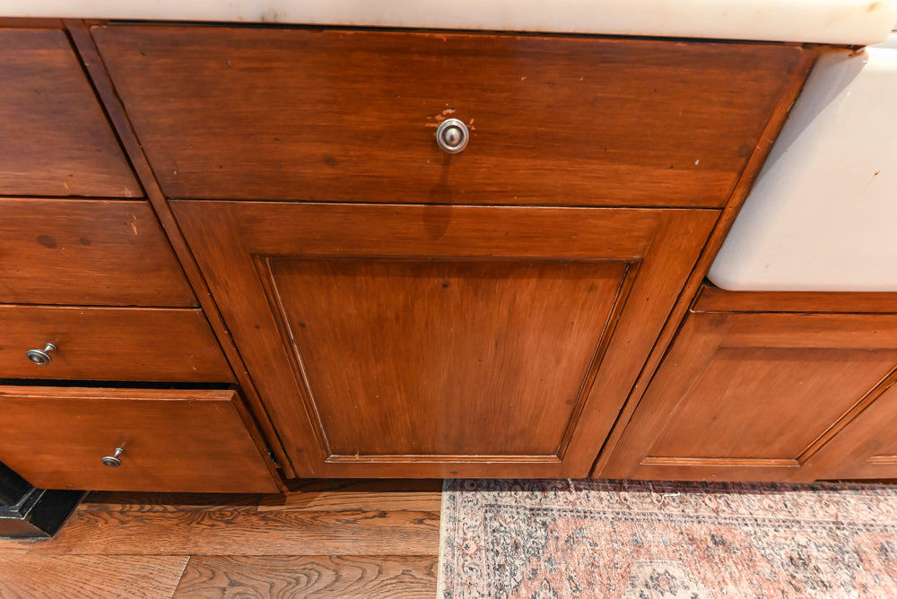 Traditional Cream Kitchen with Island, Wet Bar, Marble Countertops & Appliances