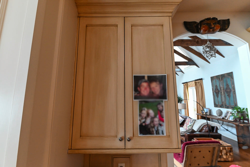 Traditional Cream Kitchen with Island, Wet Bar, Marble Countertops & Appliances