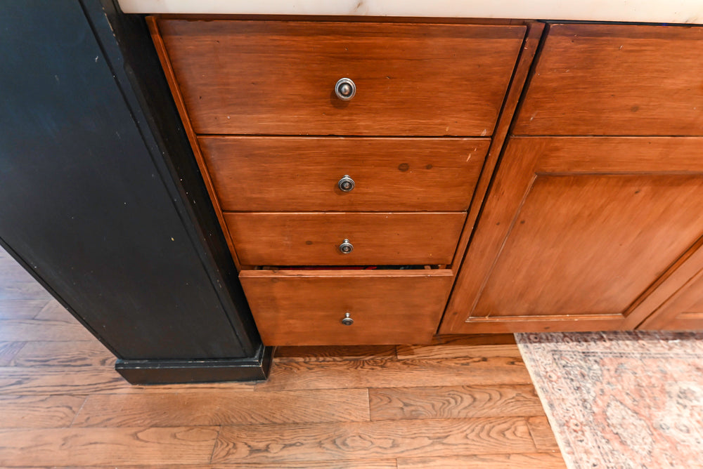 Traditional Cream Kitchen with Island, Wet Bar, Marble Countertops & Appliances