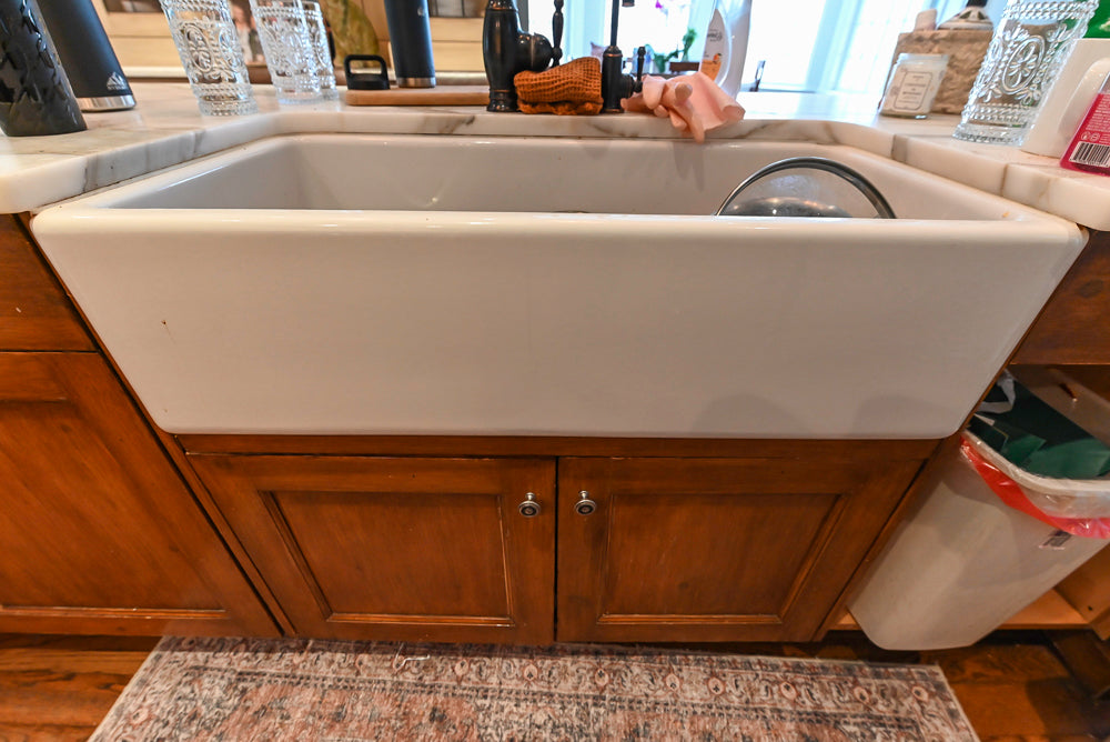 Traditional Cream Kitchen with Island, Wet Bar, Marble Countertops & Appliances
