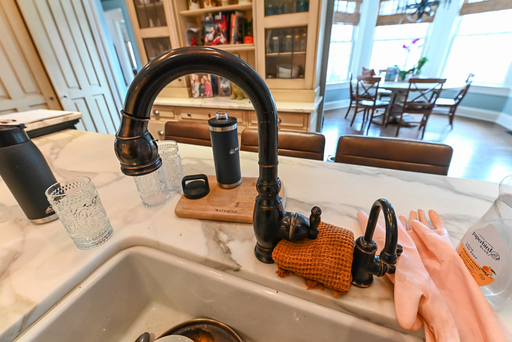 Traditional Cream Kitchen with Island, Wet Bar, Marble Countertops & Appliances