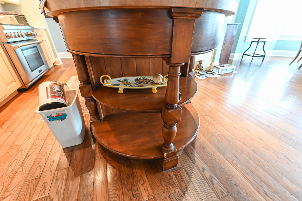 Traditional Cream Kitchen with Island, Wet Bar, Marble Countertops & Appliances