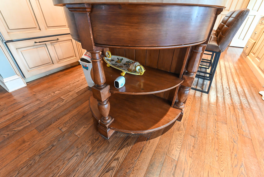 Traditional Cream Kitchen with Island, Wet Bar, Marble Countertops & Appliances