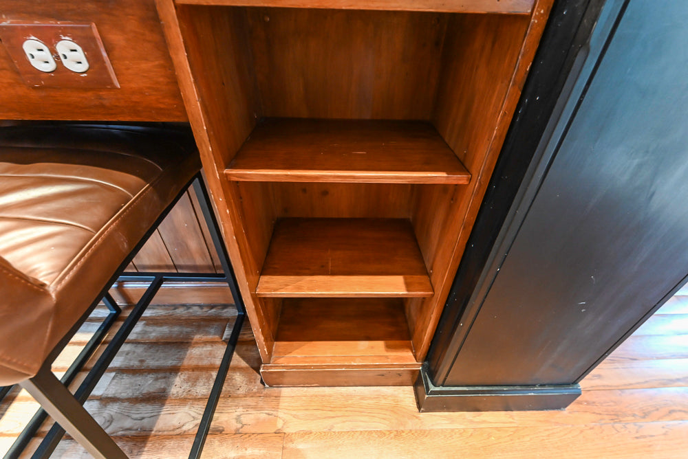 Traditional Cream Kitchen with Island, Wet Bar, Marble Countertops & Appliances