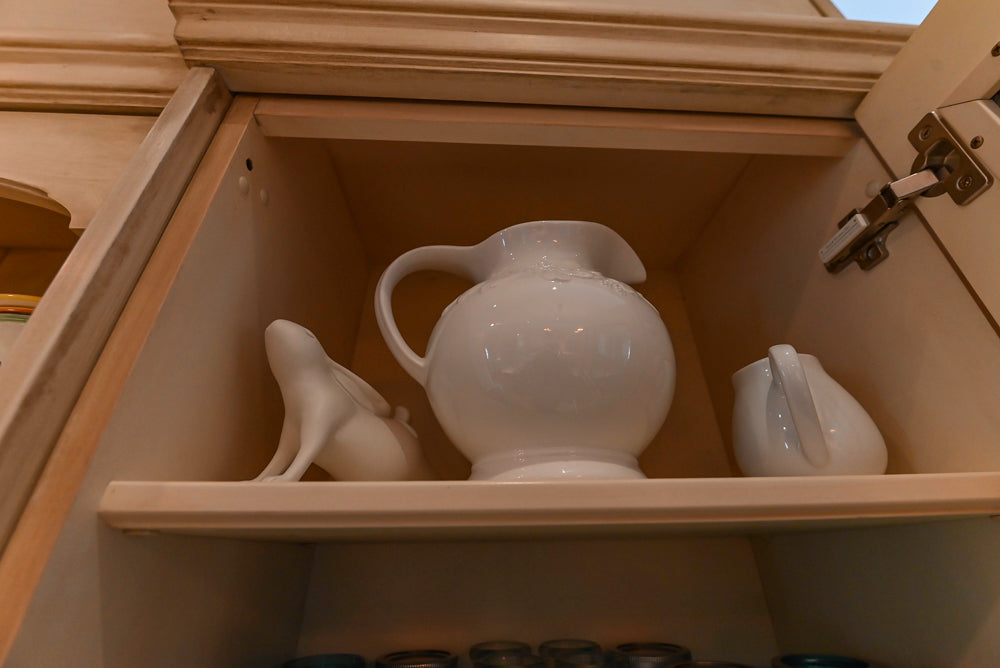 Traditional Cream Kitchen with Island, Wet Bar, Marble Countertops & Appliances