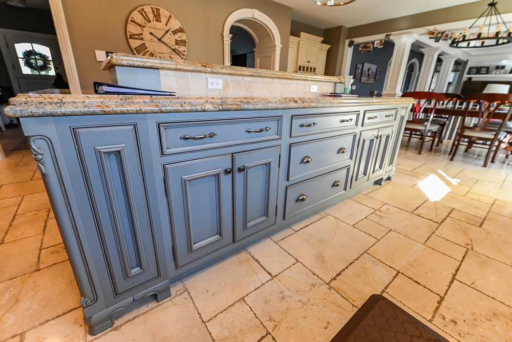 Signature Custom Cabinetry Traditional Multi-Tone Kitchen with Island, Dry Bar & Appliances