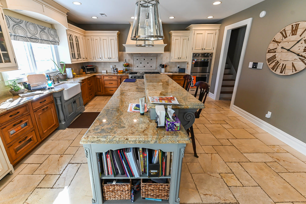 Signature Custom Cabinetry Traditional Multi-Tone Kitchen with Island, Dry Bar & Appliances