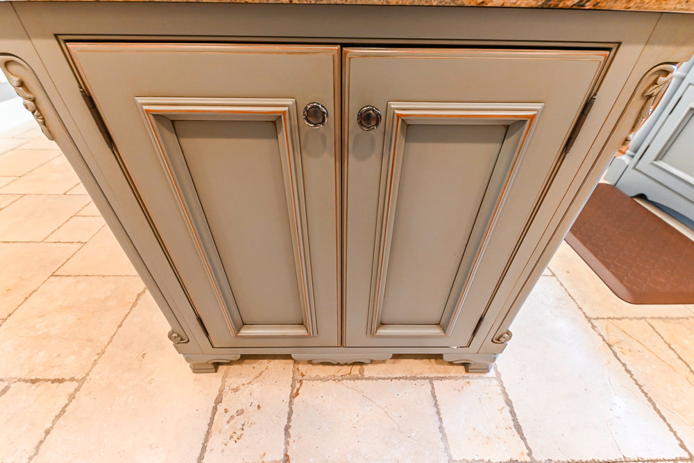 Signature Custom Cabinetry Traditional Multi-Tone Kitchen with Island, Dry Bar & Appliances