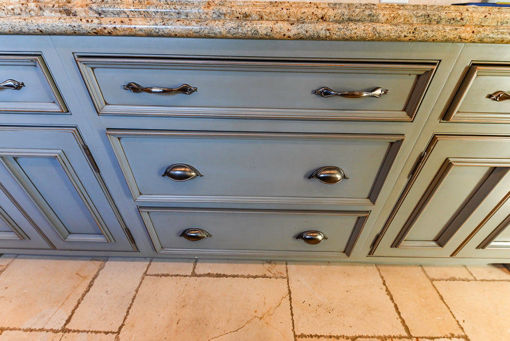 Signature Custom Cabinetry Traditional Multi-Tone Kitchen with Island, Dry Bar & Appliances